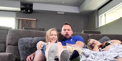 SPYFAM Fathers Day Sneaky Movie Fuck with Step Daughter
