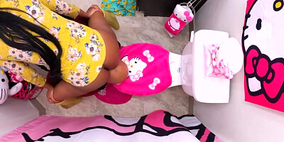 4k my Wife is Gone, but my Stepduaghter is Home, Msnovember Tiny Ebony Vagina Penetrated by Rough Se