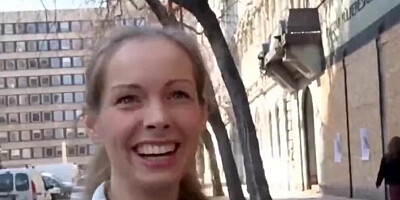 Charming blonde Kinuski Kakku agrees to be filmed during sex