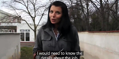 PublicAgent Hot brunette MILF with great tits outdoors sex