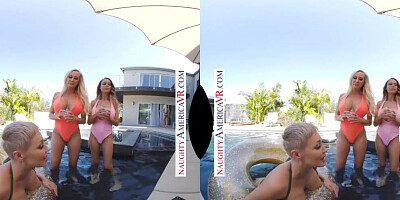 Naughty America Three hotties bang their friend's son in VR