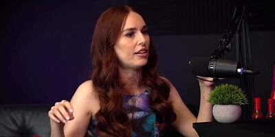 Good looking Kiki Vidis is having fun in a podcast