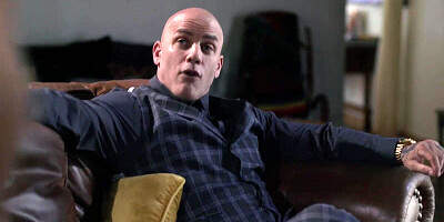 Bald stallion is punishing his teen stepdaughter by spanking her