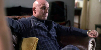 Bald stallion is punishing his teen stepdaughter by spanking her
