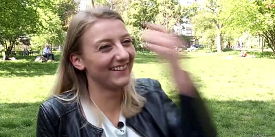 Amateur chick is fingering her twat in front of the camera