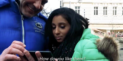 Hot Ria Rodrigez gives an intense blowjob to a stranger