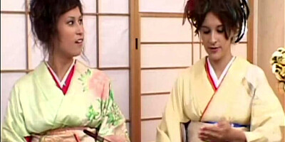 Samurai fucks young geisha in her butthole