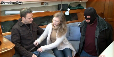 Domina in Cozy Cardigan Fucks on a Boat