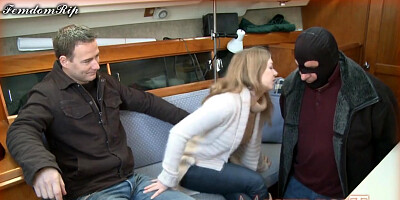 Domina in Cozy Cardigan Fucks on a Boat