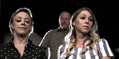 Cougar is sharing her big-dicked lover with that curious stepdaughter