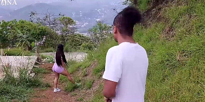 A BBC watched on a big ass fitness Latina MILF while she's running
