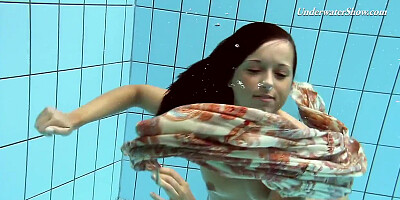 Swimming pool babe Krasula 18YO hottie from Russia underwater