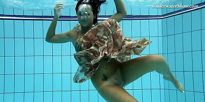 Swimming pool babe Krasula 18YO hottie from Russia underwater