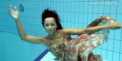Swimming pool babe Krasula 18YO hottie from Russia underwater