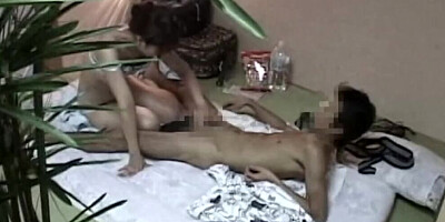 Homemade video shows Asian MILF doing 69 with her stepson