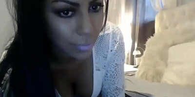Voluptuous cam lady Briana Lee is teasing her randy fans while wrapped in a white dress