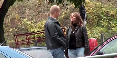 German Stepmom picked up for outdoor sex