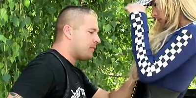 Young Biker Stepmom Fucks Biker Stepson