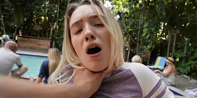 BBQ bitch is going to get her teen pussy REKT in POV