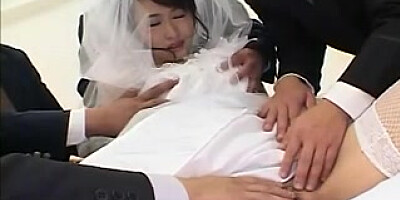 Wild Japanese bride is the bounty of both her spouse and his