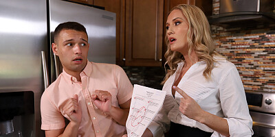 Busty stepmom loves the juicy jizz after intense sex at home