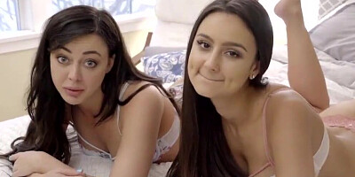 Sweet brunette girl is fucked hard in this POV-style sex scene