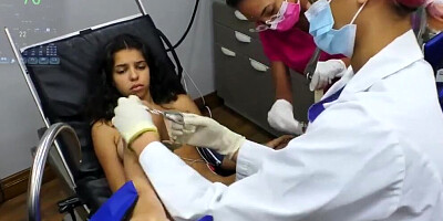 Lesbians Conduct Orgasm Research On Mixed Cutie Aria Nicole, Doctor Tampa Watches @GirlsGoneGyno!