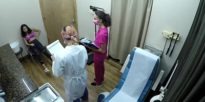 Lesbians Conduct Orgasm Research On Mixed Cutie Aria Nicole, Doctor Tampa Watches @GirlsGoneGyno!