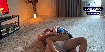 Cool home sex with cum on belly