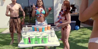 Tiny babe fucks and another cute chick soon follows suit