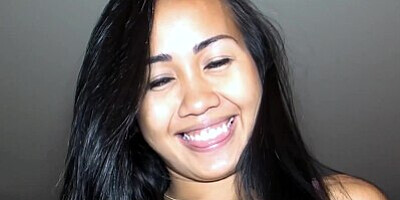 Huge tits Thai girlfriend in a homemade sex video with her white boyfriend