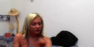 Amazing body German babe gets her shaved pussy filled
