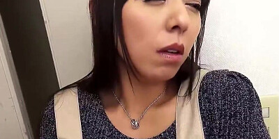 SCOUT69 - Asian Mature caught Young Guy Jerk with her Panty and help him with Blowjob