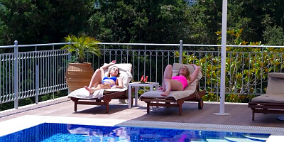 Hot MILF Mackenzie Page Has An Affair With Hot Babe Mona Blue On Vacation