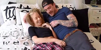 StepDad shows big cock to virgin stepdaughter