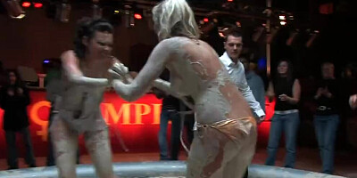 Hardcore Mud Wrestling With Two Hot Babes