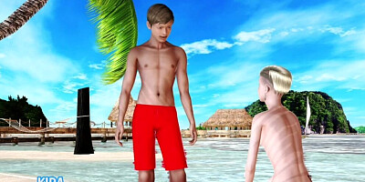 Max's Life Cap 25 - Massage to Naked Girl on the Beach and Girl Masturbating