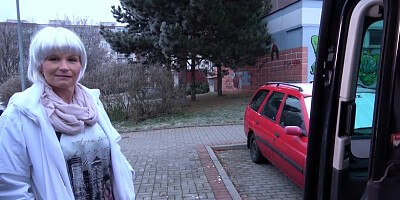 Takevan Ugly Busty Fake Hair MILF Love to Fuck Stranger in Driving Van