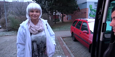 Takevan Ugly Busty Fake Hair MILF Love to Fuck Stranger in Driving Van