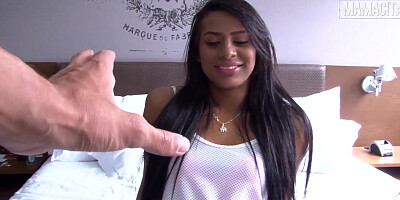 Hot Brunette Babes Indira Uma & Mea Melone Jump Hard On Hard Cock - MAMACITAZ