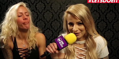 Licentious blonde with pierced tits is receiving a stiff dick