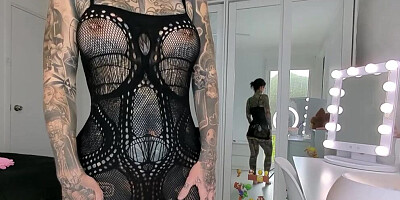 Blue Lace Sheer Lingerie Try On Haul with BIG TITS Melody Radford