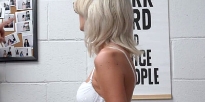 Blonde gets banged by a cop after he found out stolen goods in her purse