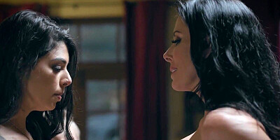 Sweet teen chick is being gangbanged by a sex-crazed lesbian babes