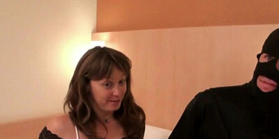 Slutty mature is having interracial gangbang with a bunch of studs