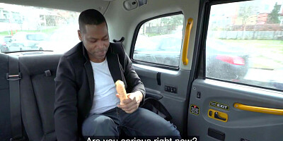Czech MILF taxi driver in sexy stockings interracially banging in public with an ebony guy