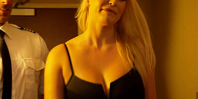 Busty Porn Star Saves Fuel By Riding A Pilot - Big Busty Vanessa