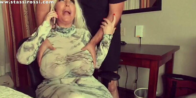 Bootylicious blonde mom sucks a big cock and gets shagged