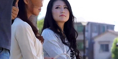 Asian MILF and her stepdaughter are riding cocks in this 4some