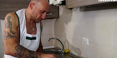 Cheating housewife Alessia Di Pesaro is poked with Omar Galanti's cock